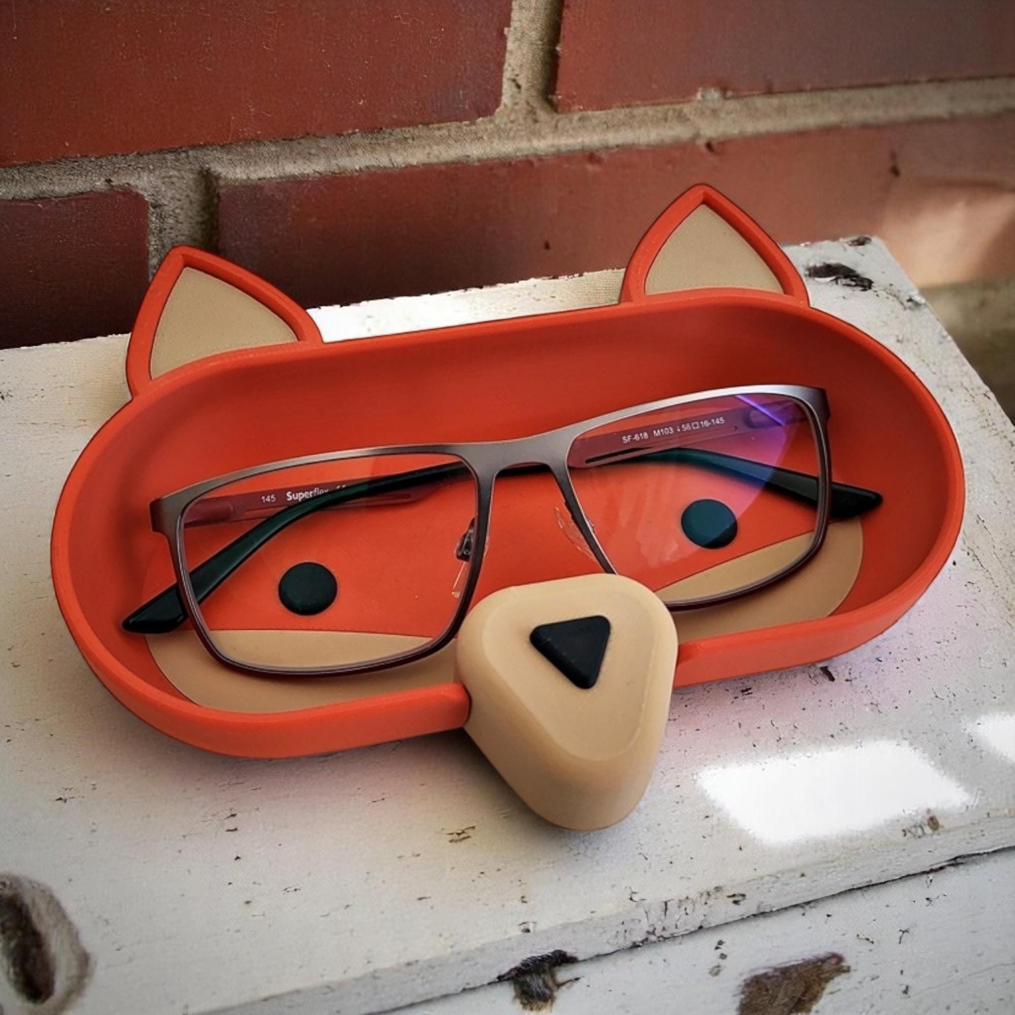 Adorable Animal Friend Eyeglass Tray – Cute 3D Printed Holder for Glasses | Fun Kids’ Nightstand Organizer