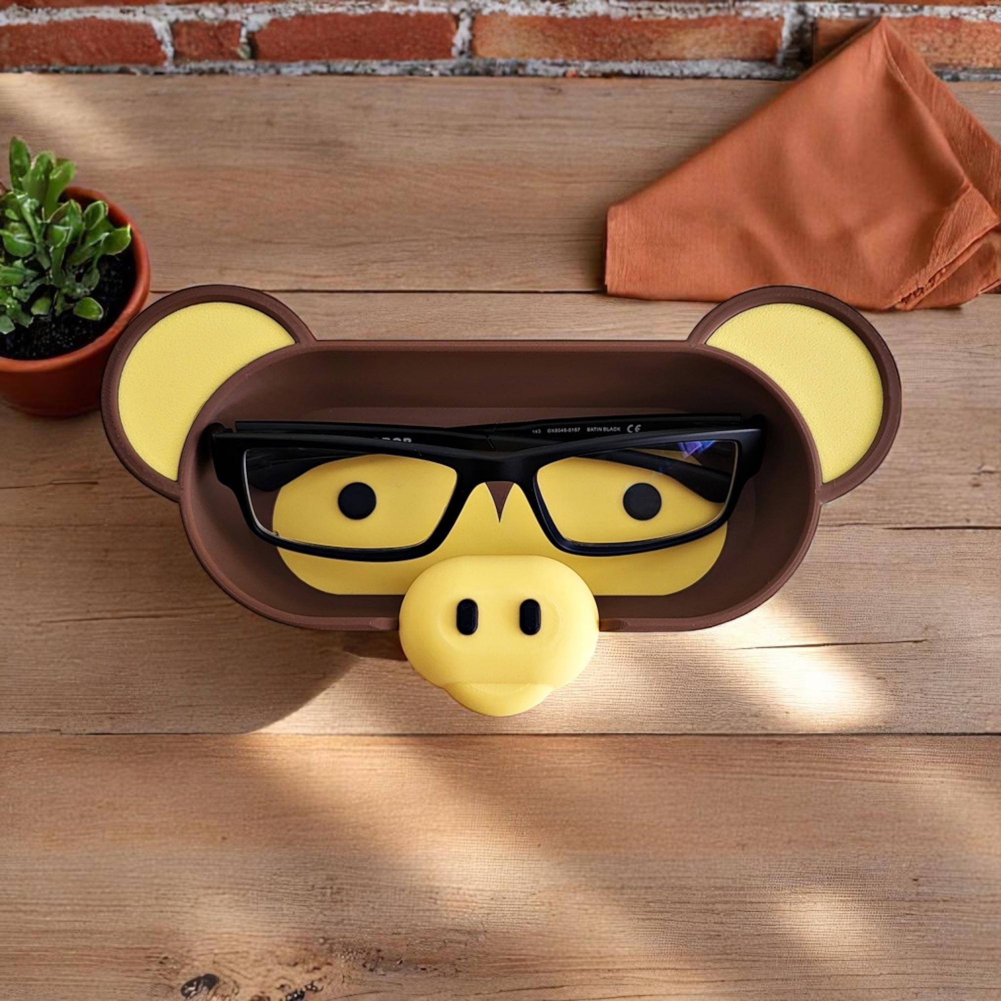 Adorable Animal Friend Eyeglass Tray – Cute 3D Printed Holder for Glasses | Fun Kids’ Nightstand Organizer
