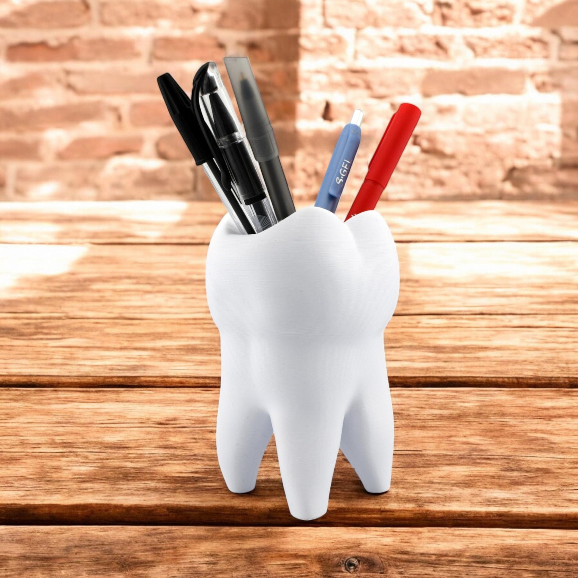 Molar Tooth Pen Holder – 3D Printed Desk Organizer for Dentists, Hygienists & Tooth Lovers