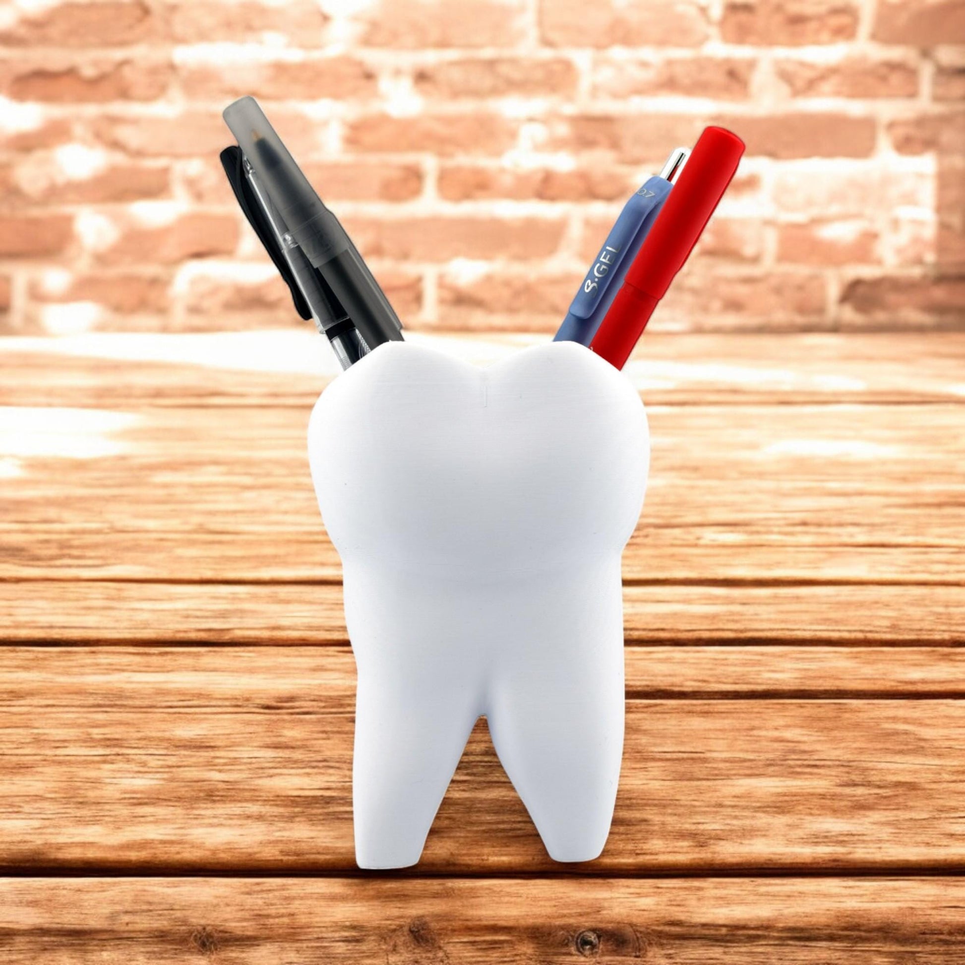 Molar Tooth Pen Holder – 3D Printed Desk Organizer for Dentists, Hygienists & Tooth Lovers
