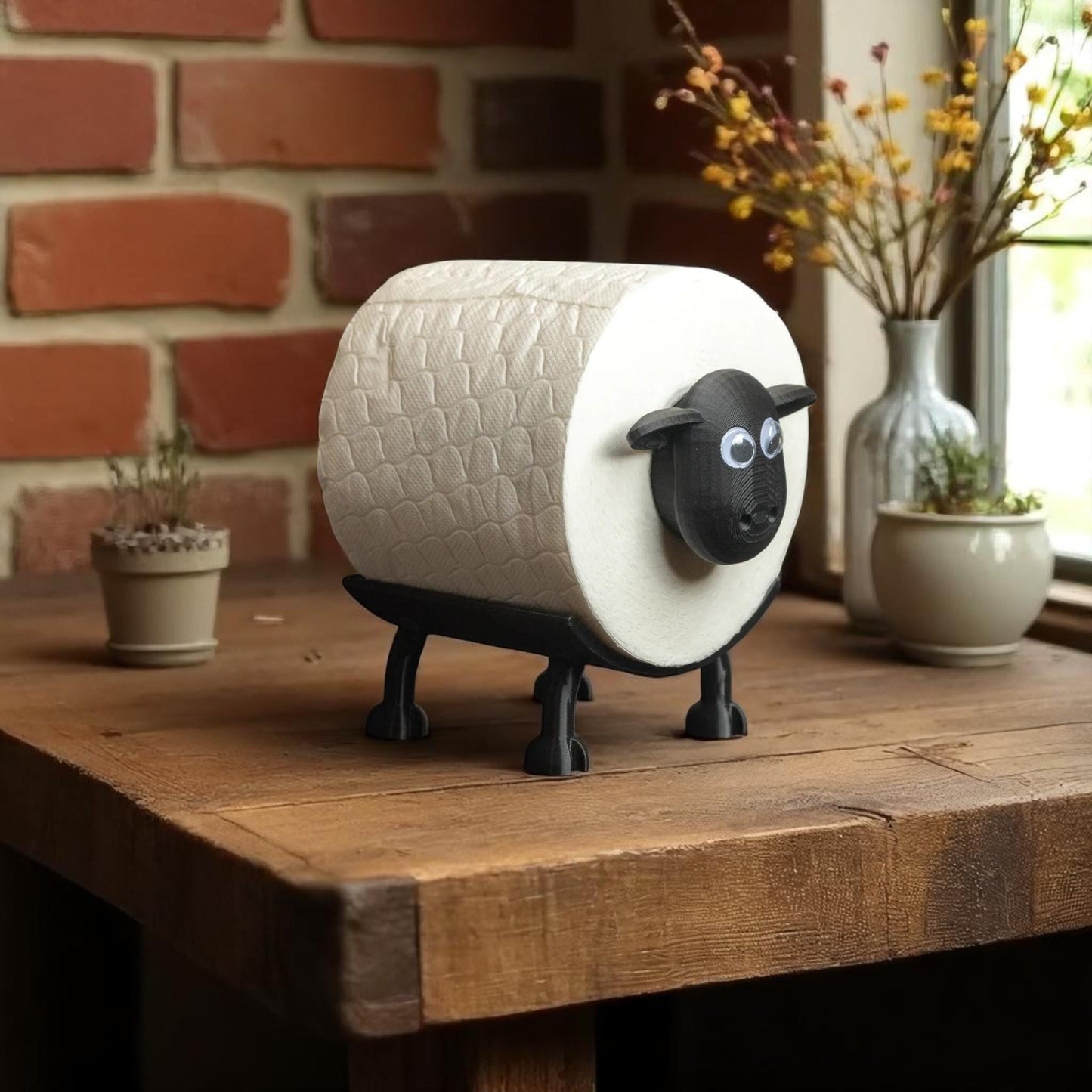 Sheep Toilet Paper Holder – Stackable, Fun Bathroom Decor, Unique Gift Idea, Fits Most Rolls