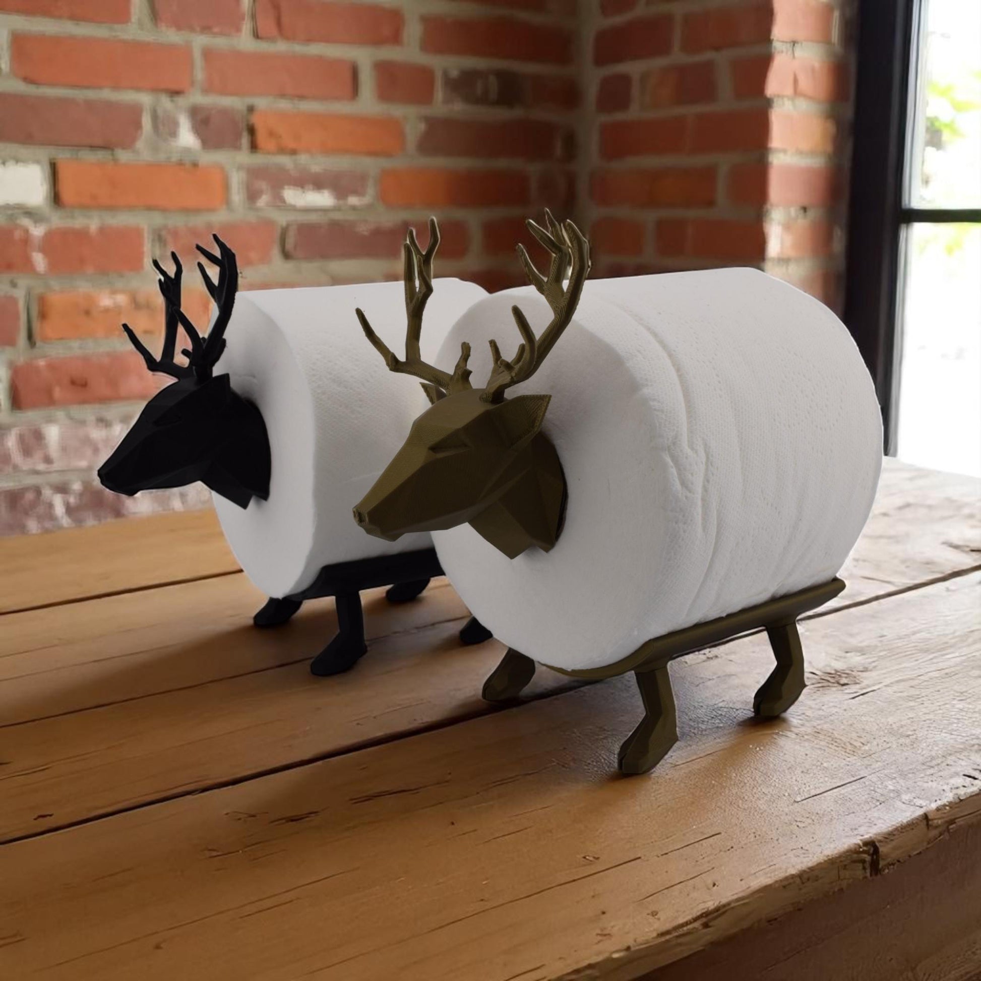 Majestic Stag Deer Toilet Paper Holder – Rustic Woodland Bathroom Decor, Functional & Fun