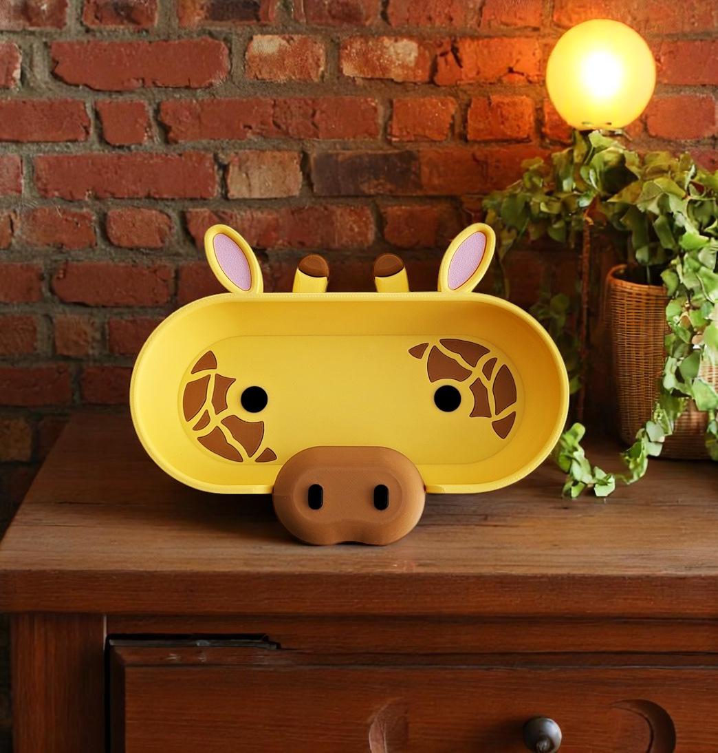 Giraffe Eyeglass Tray - Adorable Animal Friend Eyeglass Tray - Cute 3D Printed Holder for Glasses - Fun Kids’ Nightstand Organizer
