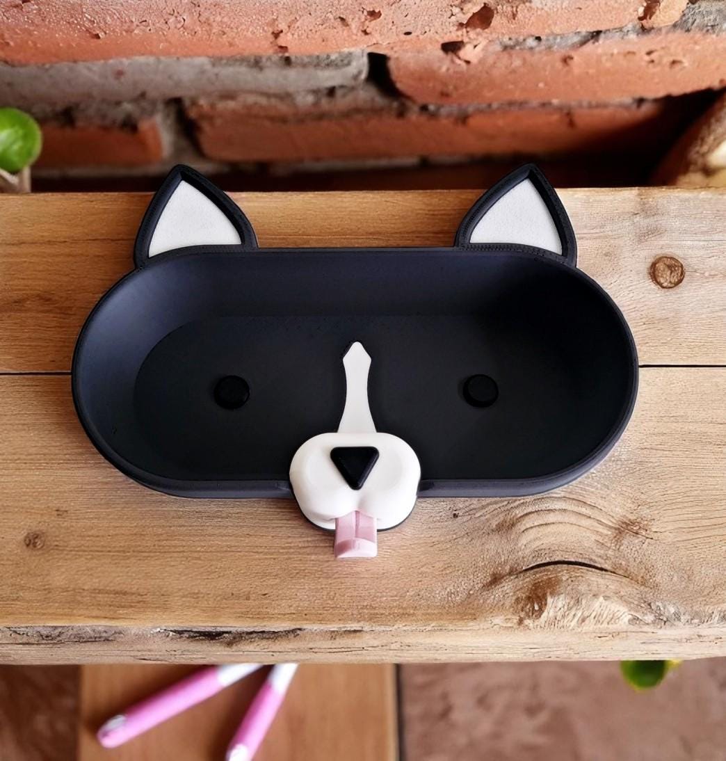 Puppy Eyeglass Tray - Adorable Animal Friend Eyeglass Tray - Cute 3D Printed Dog Holder for Glasses - Fun Kids’ Nightstand Organizer