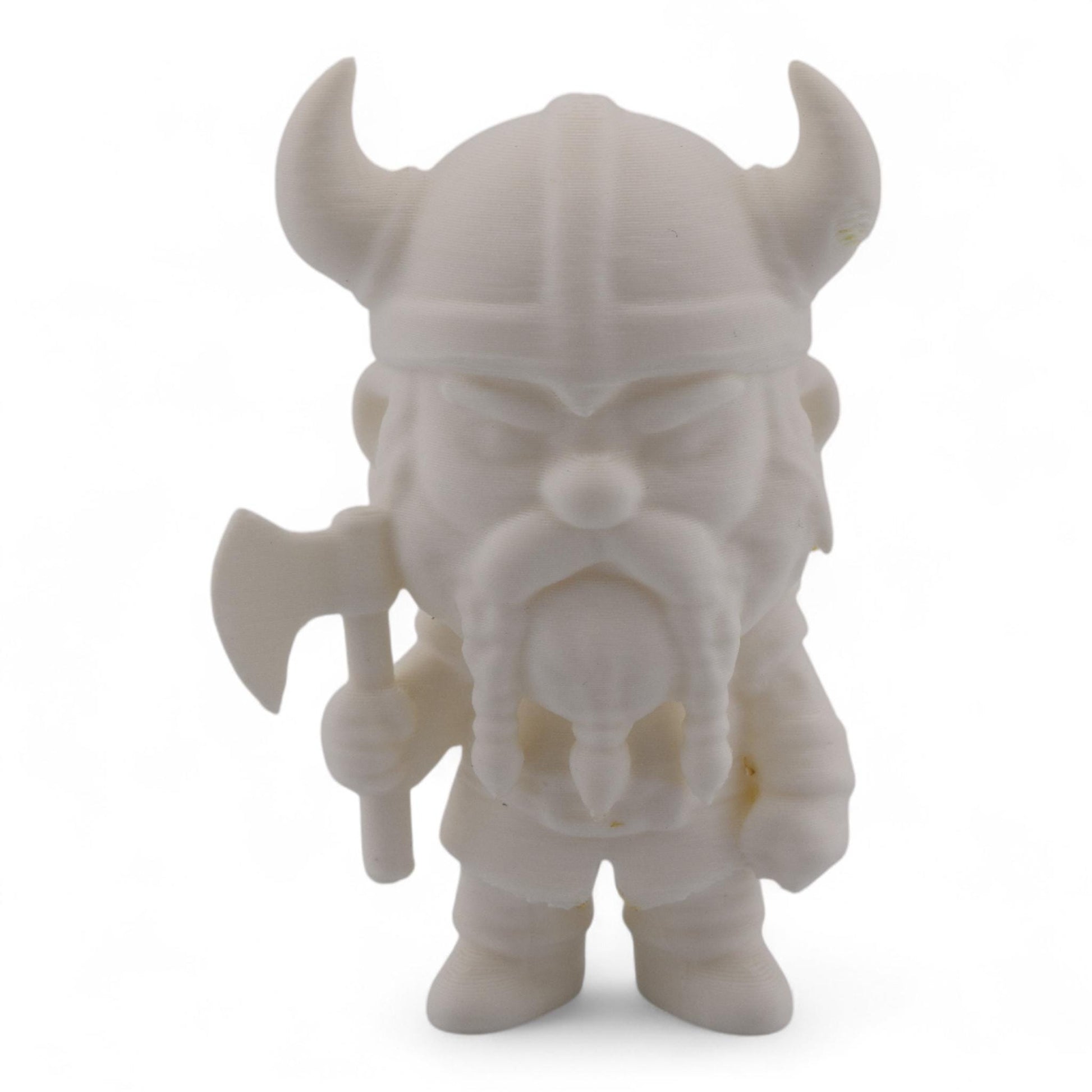 Chibi Viking Figurine – Bjorn the Brave | 3D Printed Nordic Warrior | Wood Filament Option | Viking Shelf Decor