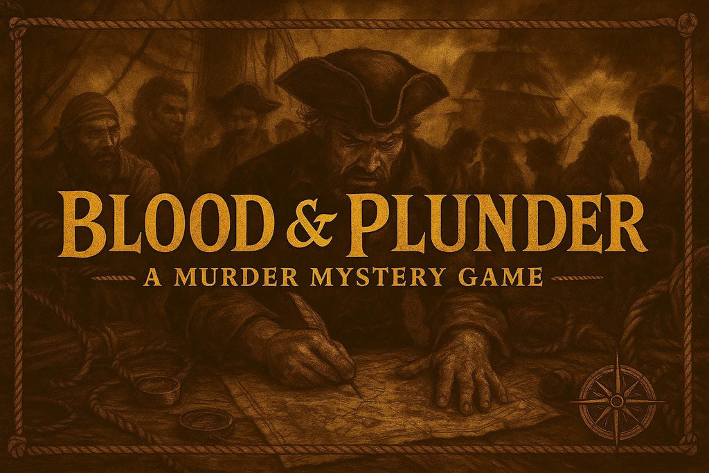Blood & Plunder Printable Pirate Murder Mystery Game – 15 Players, DIY Game Night Kit, Party Roleplay, Fun for Teens and Adults