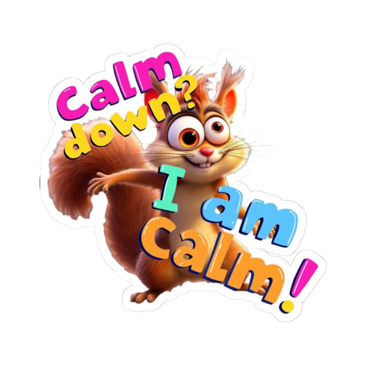 ADHD Squirrel Kiss-Cut Stickers, ADHD & Neurodivergent Humor, Waterproof Vinyl Sticker for Laptop, Chaotic Squirrel