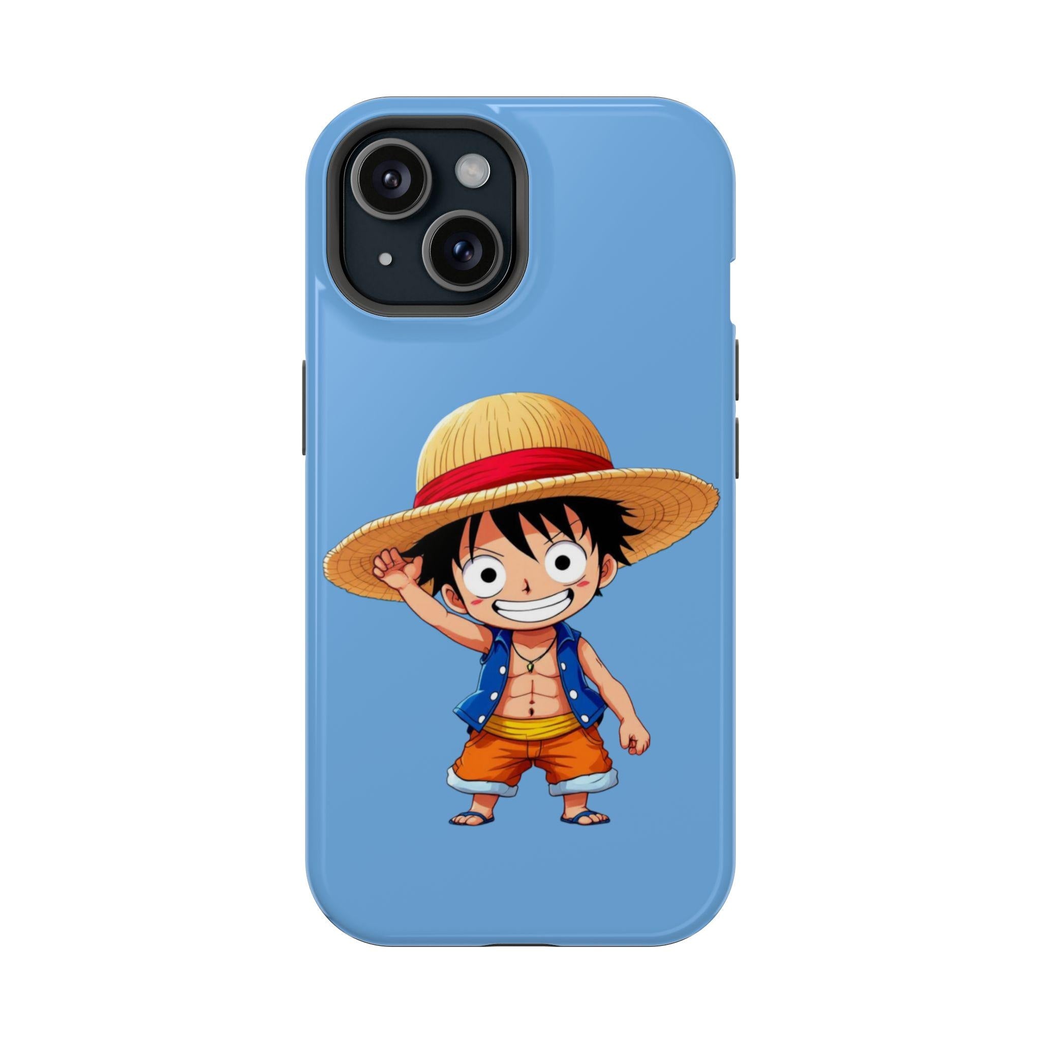 Anime-Inspired Luffy Phone Case for Fans, Impact-Resistant Case, Cute Straw Hat Character, Perfect Gift for Gamers, Mobile Accessories