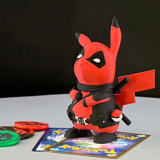 PikaPool 3D Printed Figurine - Pikachu Meets Deadpool