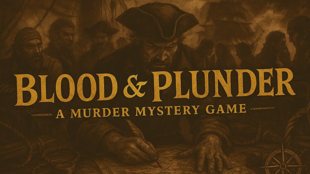 Blood & Plunder Printable Pirate Murder Mystery Game – 15 Players, DIY Game Night Kit, Party Roleplay, Fun for Teens and Adults