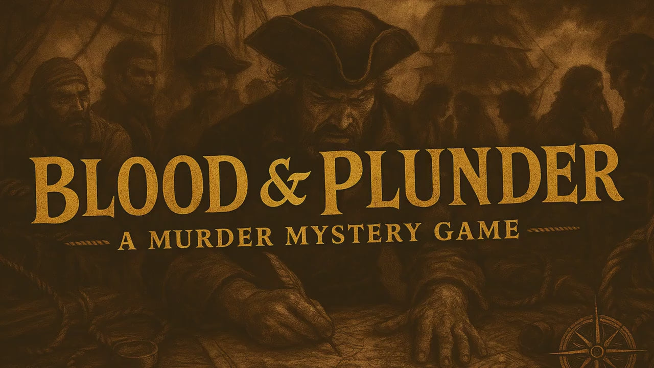 Blood & Plunder Printable Pirate Murder Mystery Game – 15 Players, DIY Game Night Kit, Party Roleplay, Fun for Teens and Adults