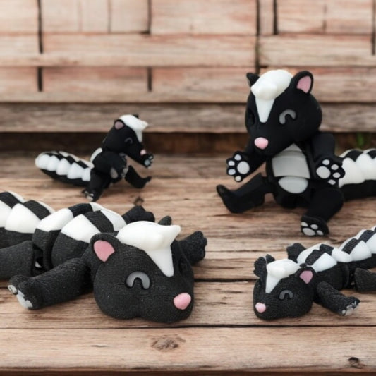 Skunk Trash Animals Fidget Toy - Also Includes Trash, Can, and Lid
