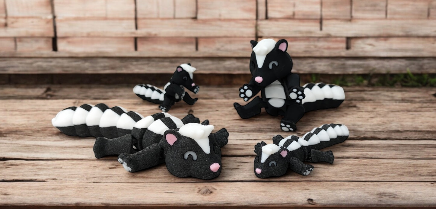 Skunk Trash Animals Fidget Toy - Also Includes Trash, Can, and Lid