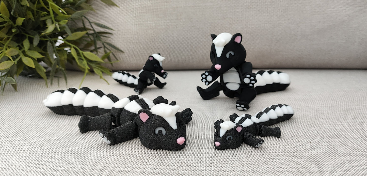 Skunk Trash Animals Fidget Toy - Also Includes Trash, Can, and Lid